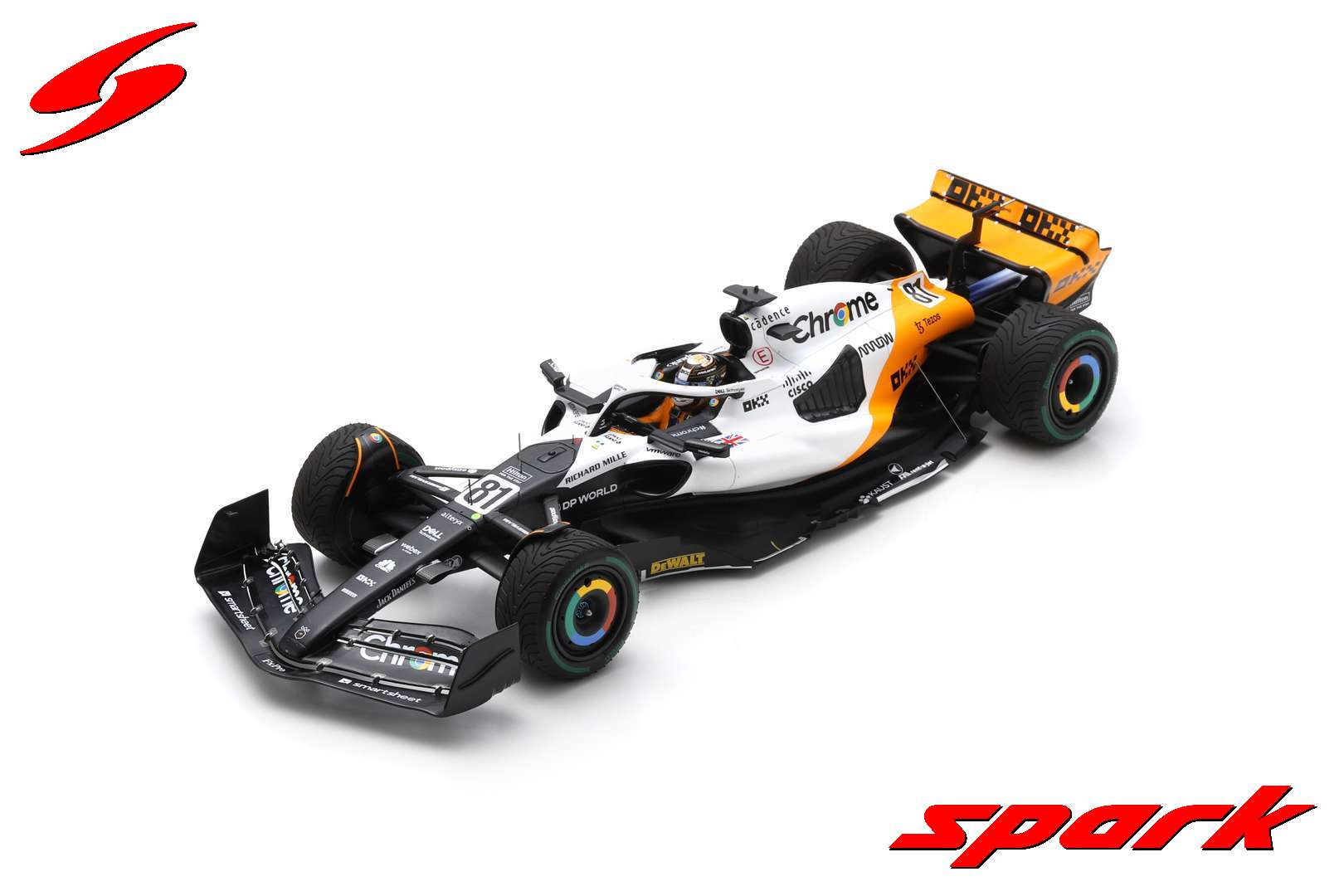 McLaren F1 MCL60 #81 Oscar Piastri 10th Monaco GP 2023 Special Livery Spark  1:18 18S899