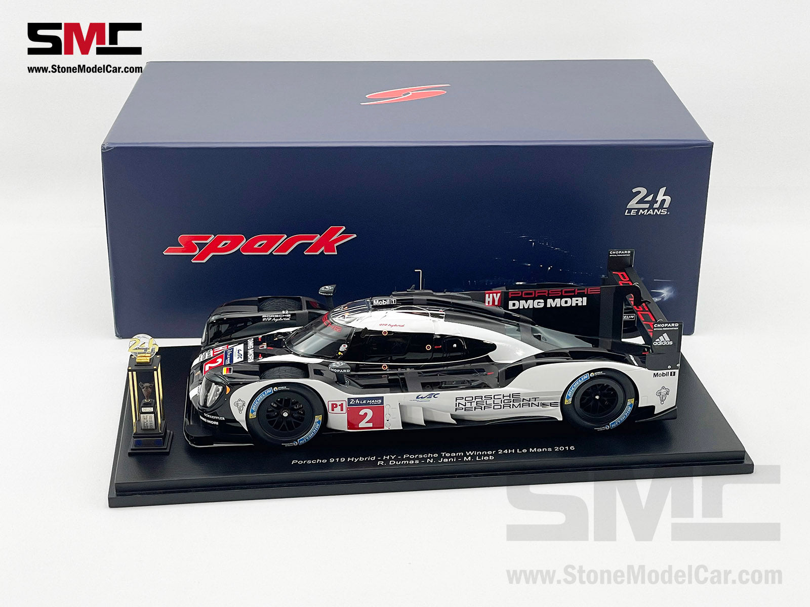 24h Le Mans 2016 Winner Porsche Team #2 919 Hybrid 1:18 Spark