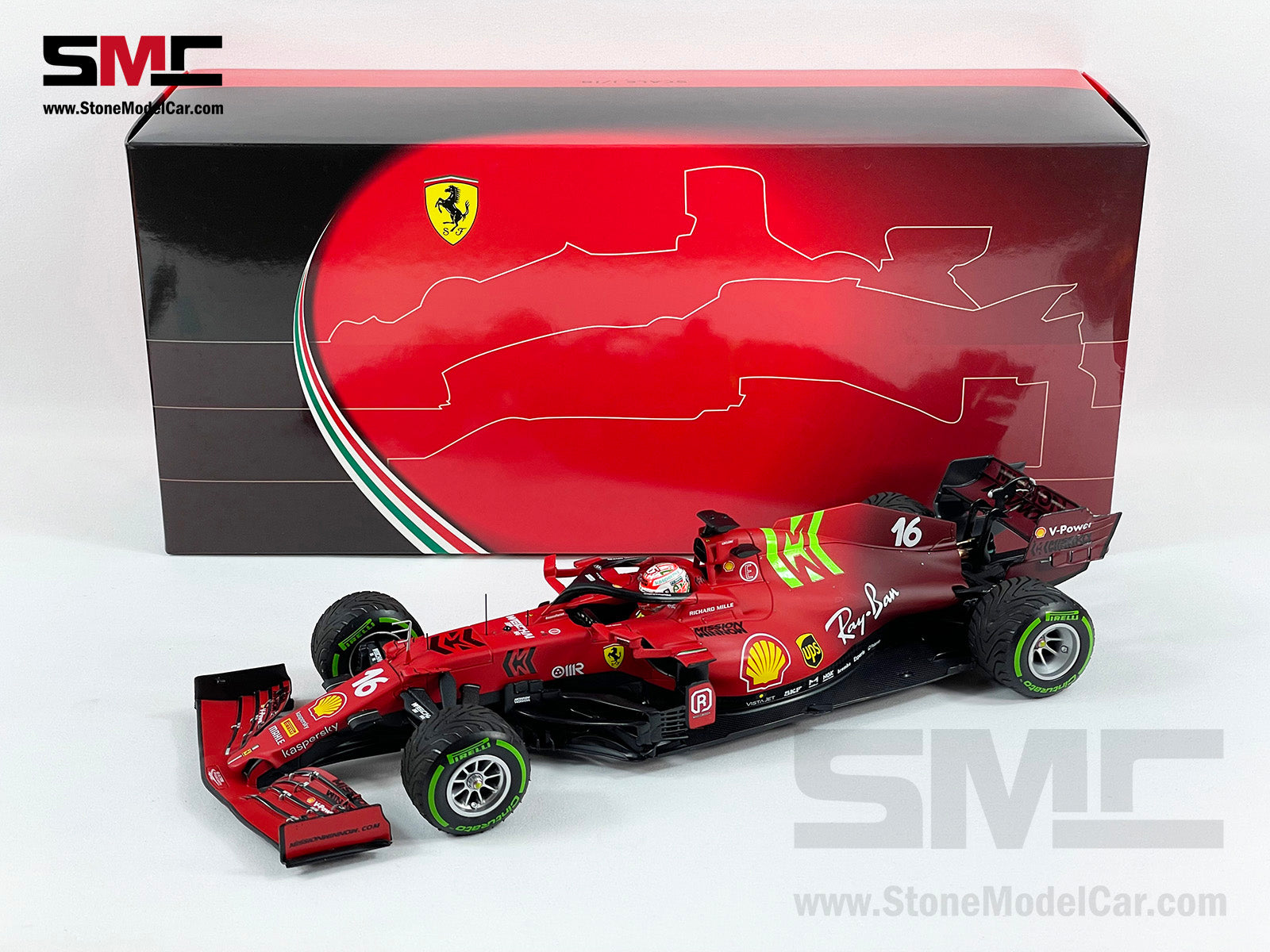 Ferrari F1 SF21 #16 Charles Leclerc Emilia Romagna GP 2021 1:18 BBR with MW  Decal