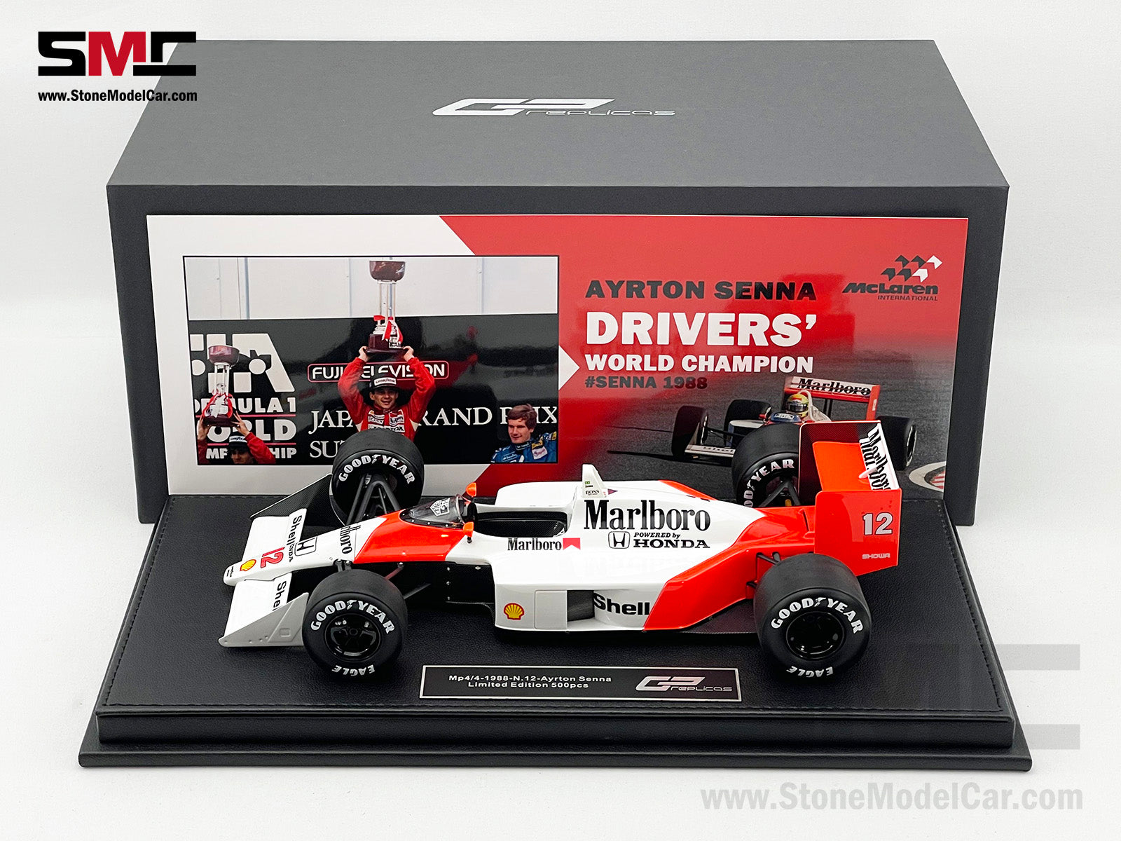 Mclaren MP4/4 #12 Ayrton Senna 1988 F1 World Champion 1:18 GP REPLICAS with  Decal