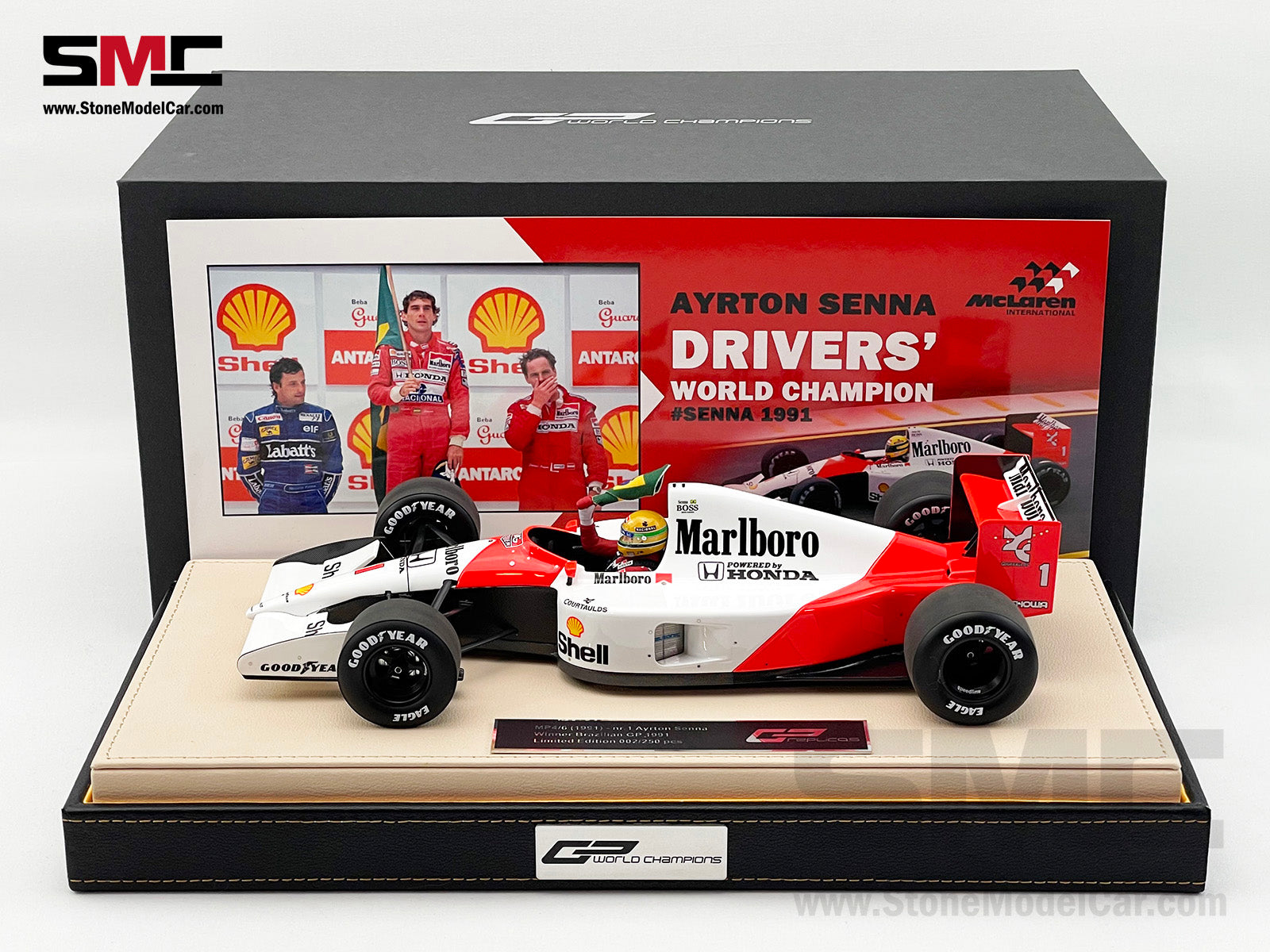 Mclaren F1 MP4/6 #1 Ayrton Senna Brazil GP 1991 World Champion 1:18 GP  REPLICAS