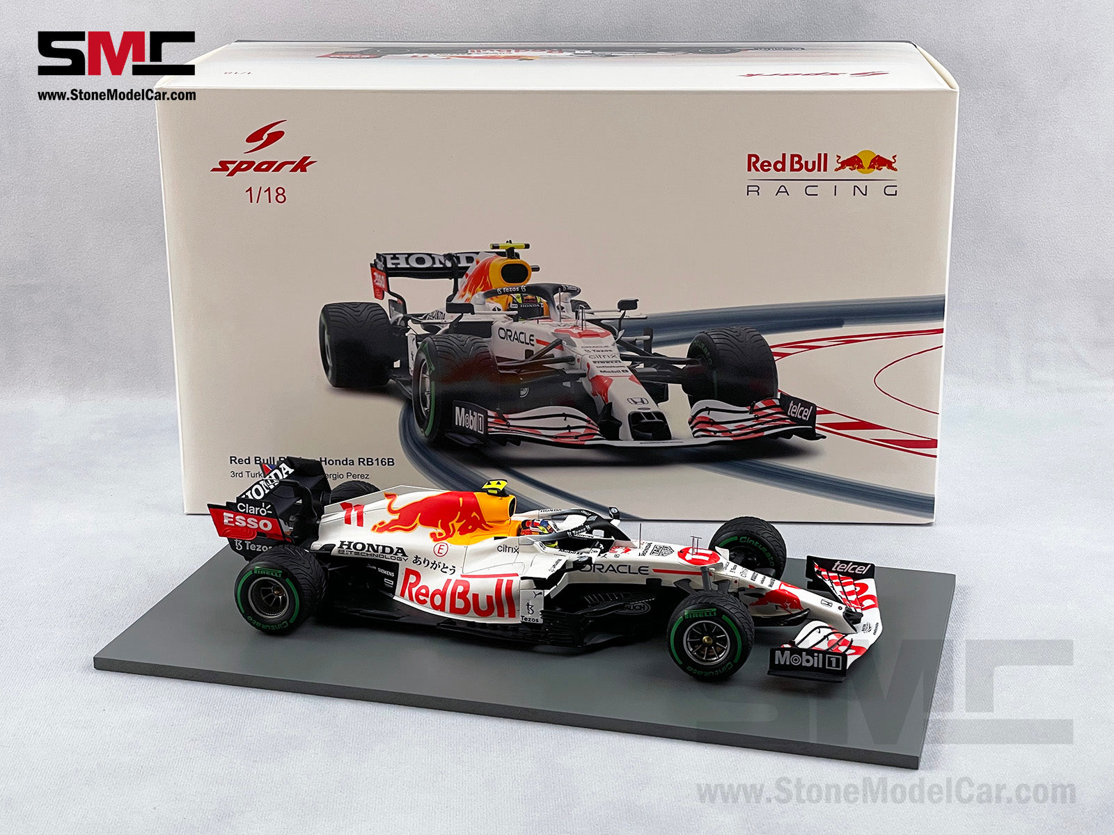 Red Bull F1 RB16B #11 Sergio Perez Turkish GP 3rd 2021 Special Livery 1:18  Spark