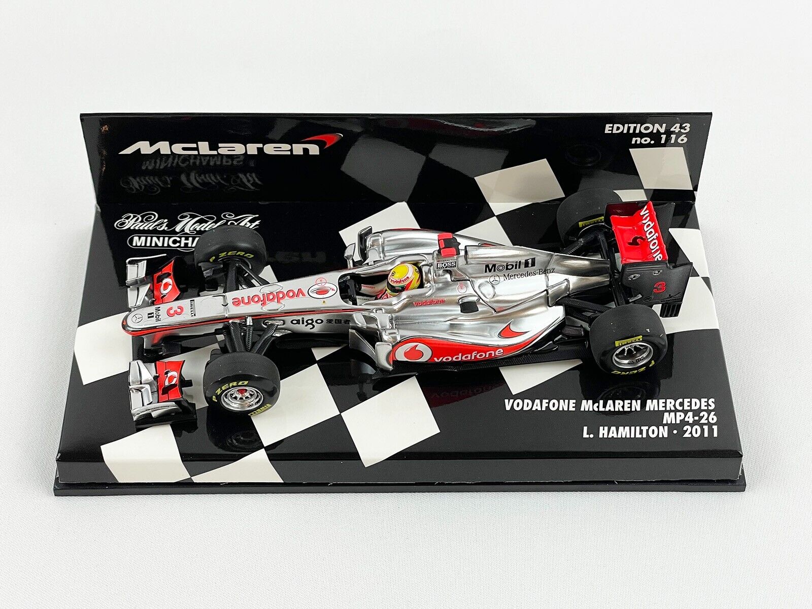 Vodafone Mclaren Mercedes F1 MP4-26 #3 Lewis Hamilton Season 2011  MINICHAMPS 1:43