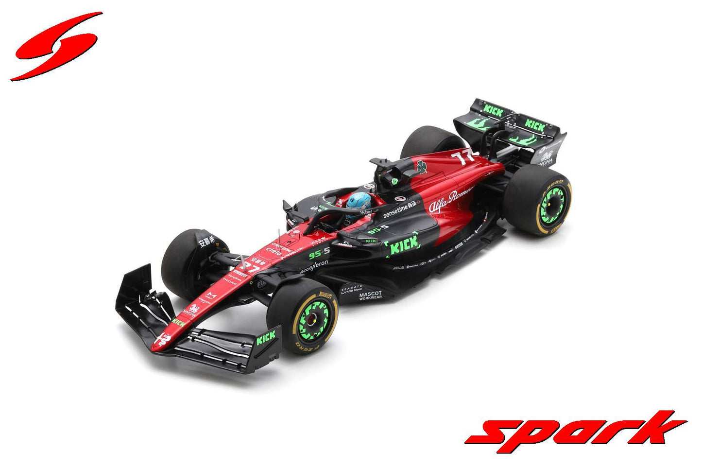 Alfa Romeo F1 C43 #77 Valtteri Bottas Belgian GP 2023 Special Livery Spark 1:18 18S962