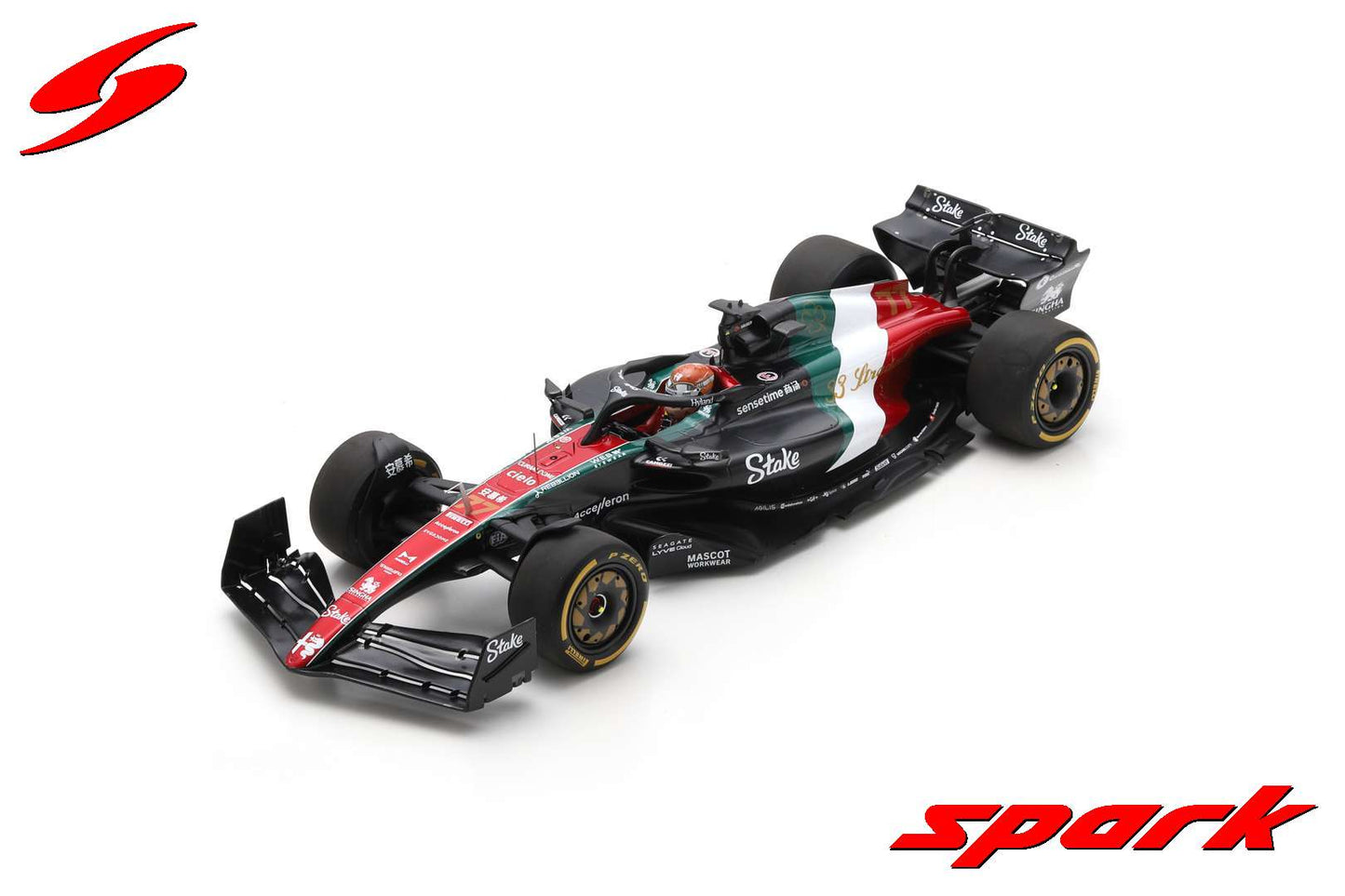 Alfa Romeo F1 C43 #77 Valtteri Bottas Italian GP 2023 Special Livery Spark 1:18 18S970