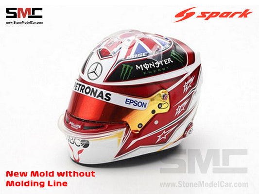 [Pre-Order] Mercedes F1 W10 #44 Lewis Hamilton British GP 2019 6x Times World Champion Spark 1:5 Helmet