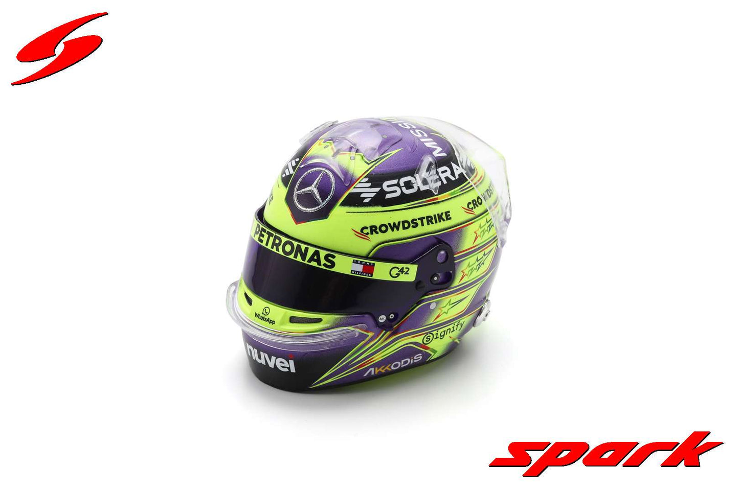 [Pre-Order] Mercedes F1 W15 #44 Lewis Hamilton British GP 2024 7x Times World Champion Spark 1:5 Helmet