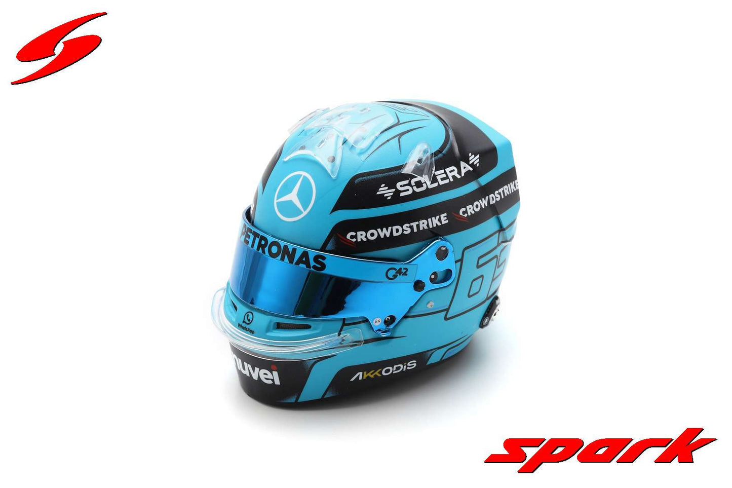 Mercedes F1 W15 #63 George Russell Year 2024 Las Vegas GP Winner Spark 1:5 Helmet