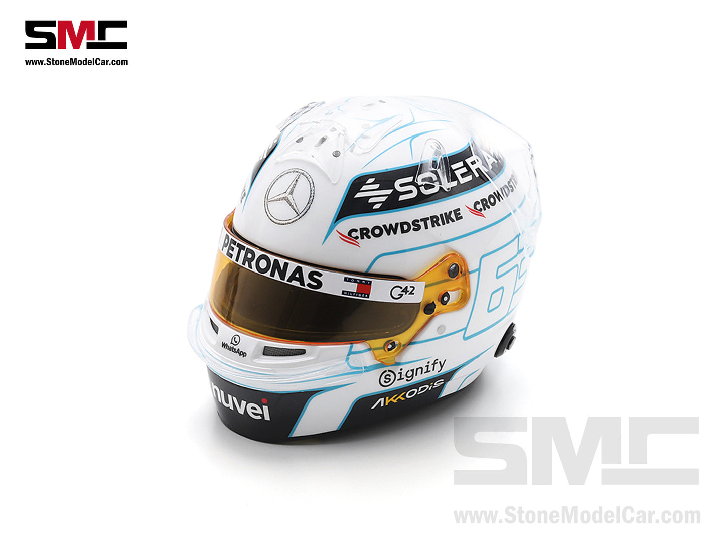 [Pre-Order] Mercedes F1 W15 #63 George Russell Qatar GP 2024 Special Livery Spark 1:5 Helmet