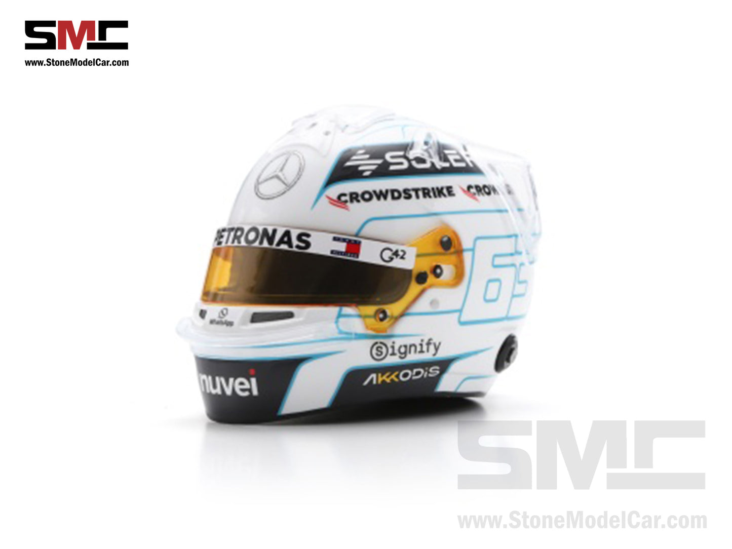 [Pre-Order] Mercedes F1 W15 #63 George Russell Qatar GP 2024 Special Livery Spark 1:5 Helmet