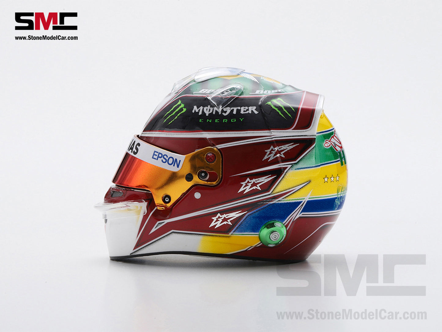 [Pre-Order] Mercedes F1 W10 #44 Lewis Hamilton Brazil GP 2019 6x Times World Champion Spark 1:5 Helmet