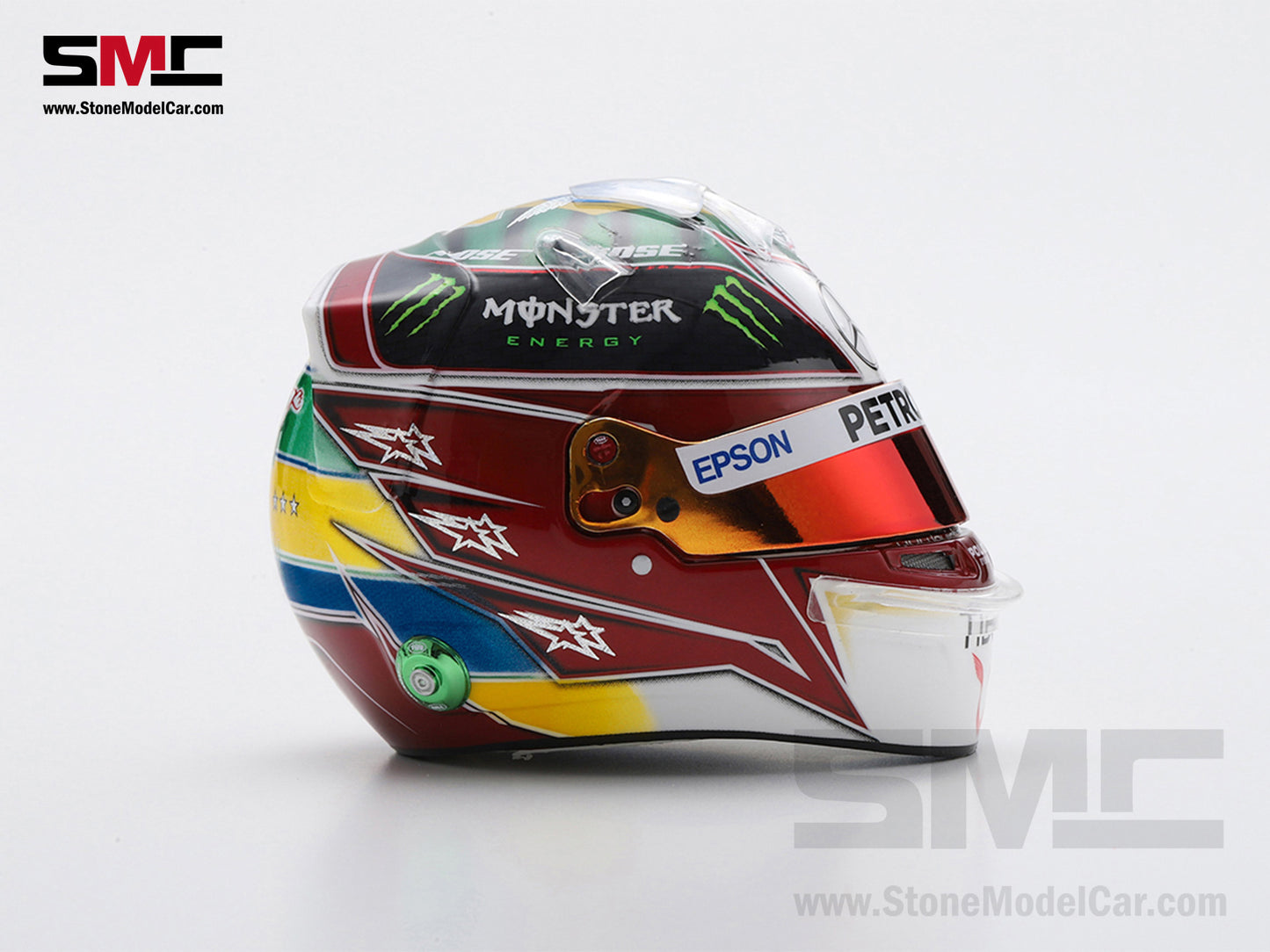 [Pre-Order] Mercedes F1 W10 #44 Lewis Hamilton Brazil GP 2019 6x Times World Champion Spark 1:5 Helmet