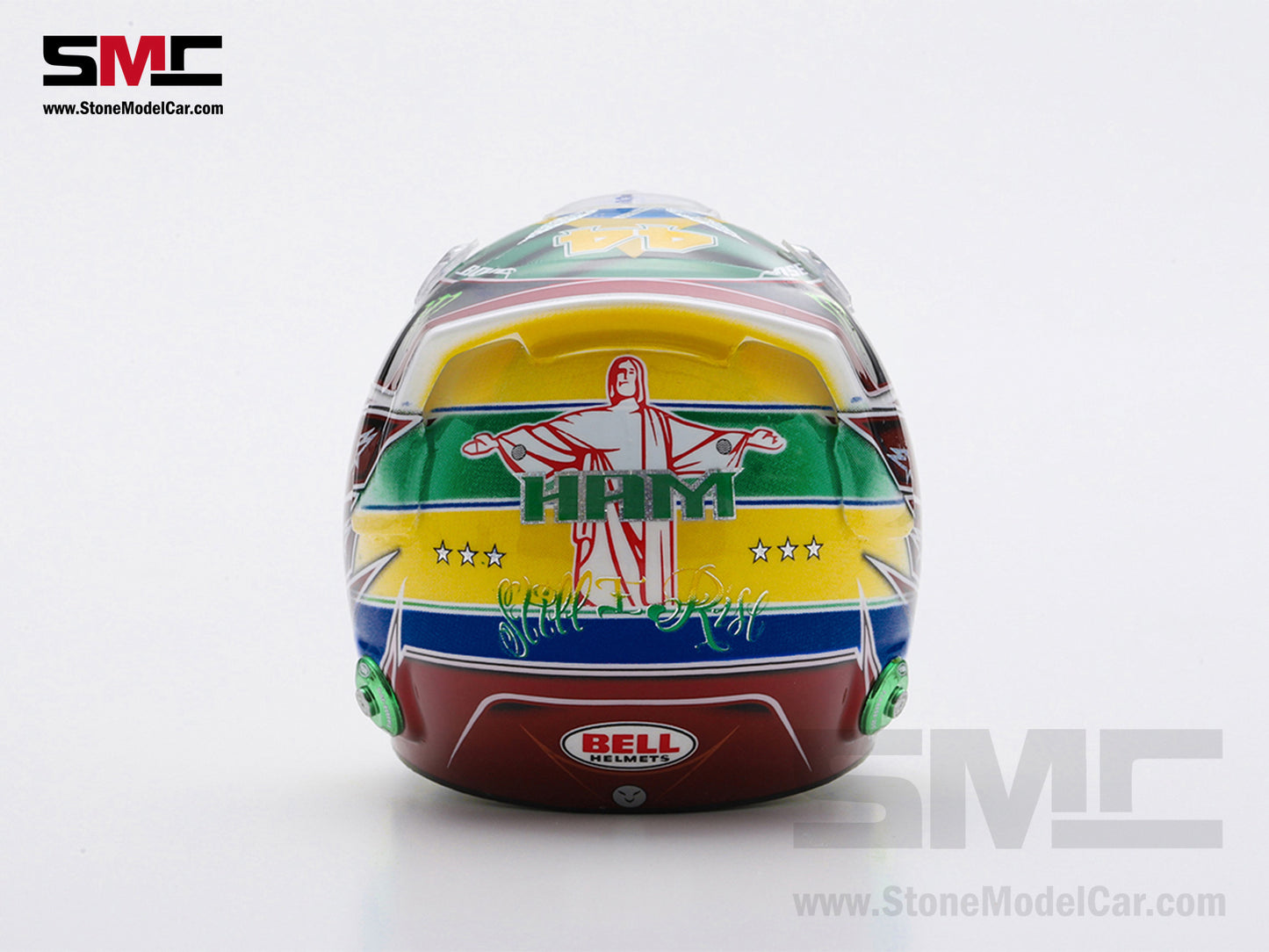 [Pre-Order] Mercedes F1 W10 #44 Lewis Hamilton Brazil GP 2019 6x Times World Champion Spark 1:5 Helmet