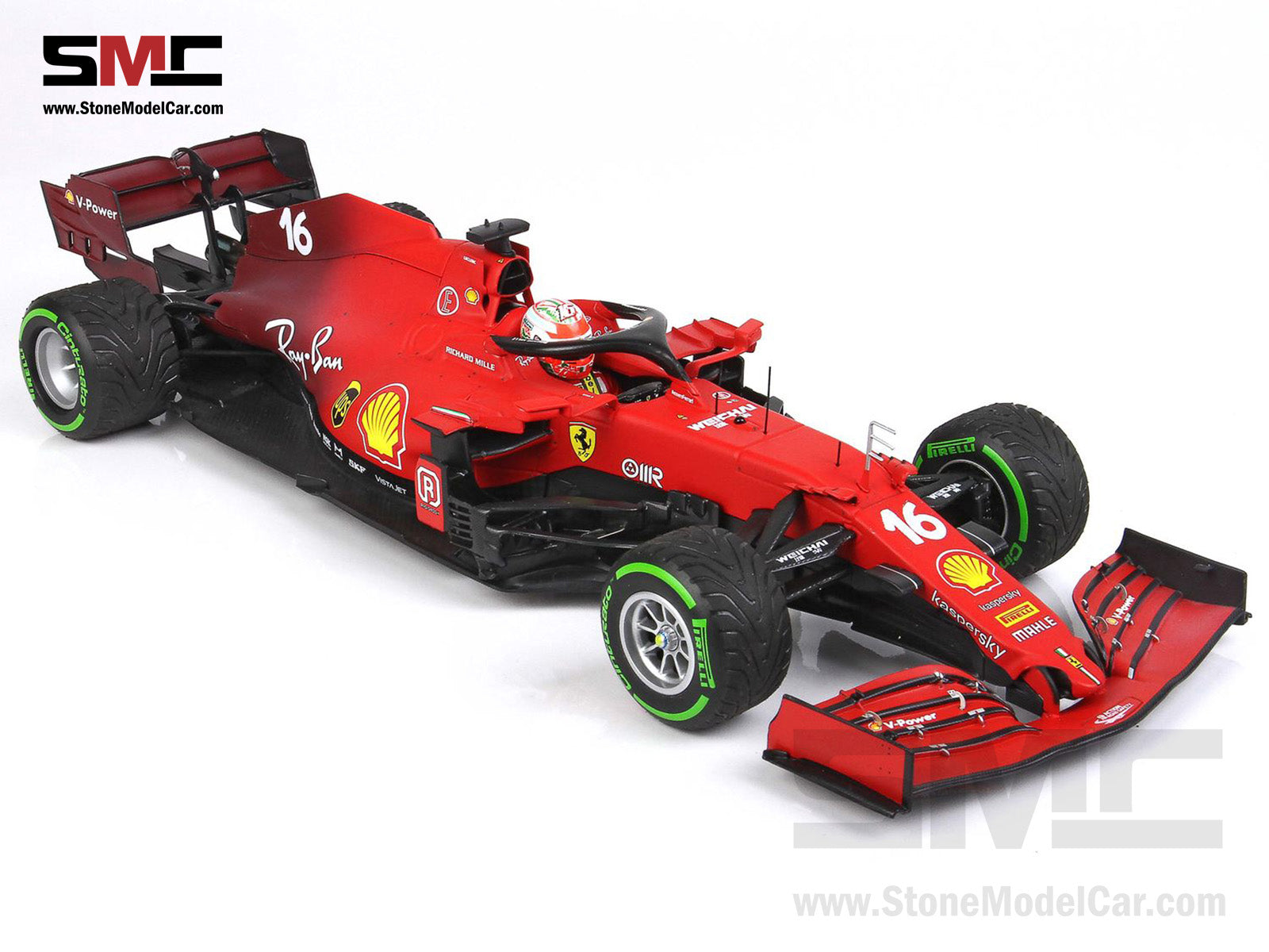 Ferrari F1 SF21 #16 Charles Leclerc Emilia Romagna GP 2021 1:18 BBR  Intermediate Tires