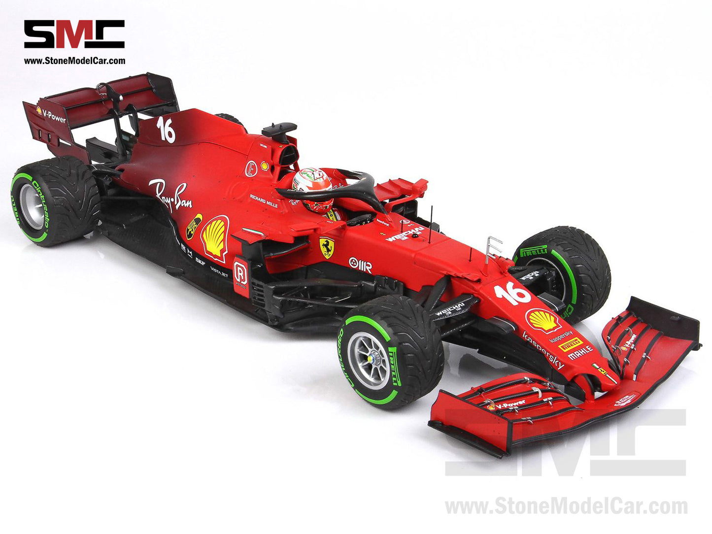 Ferrari F1 SF21 #16 Charles Leclerc Emilia Romagna GP 2021 1:18 BBR Intermediate Tires