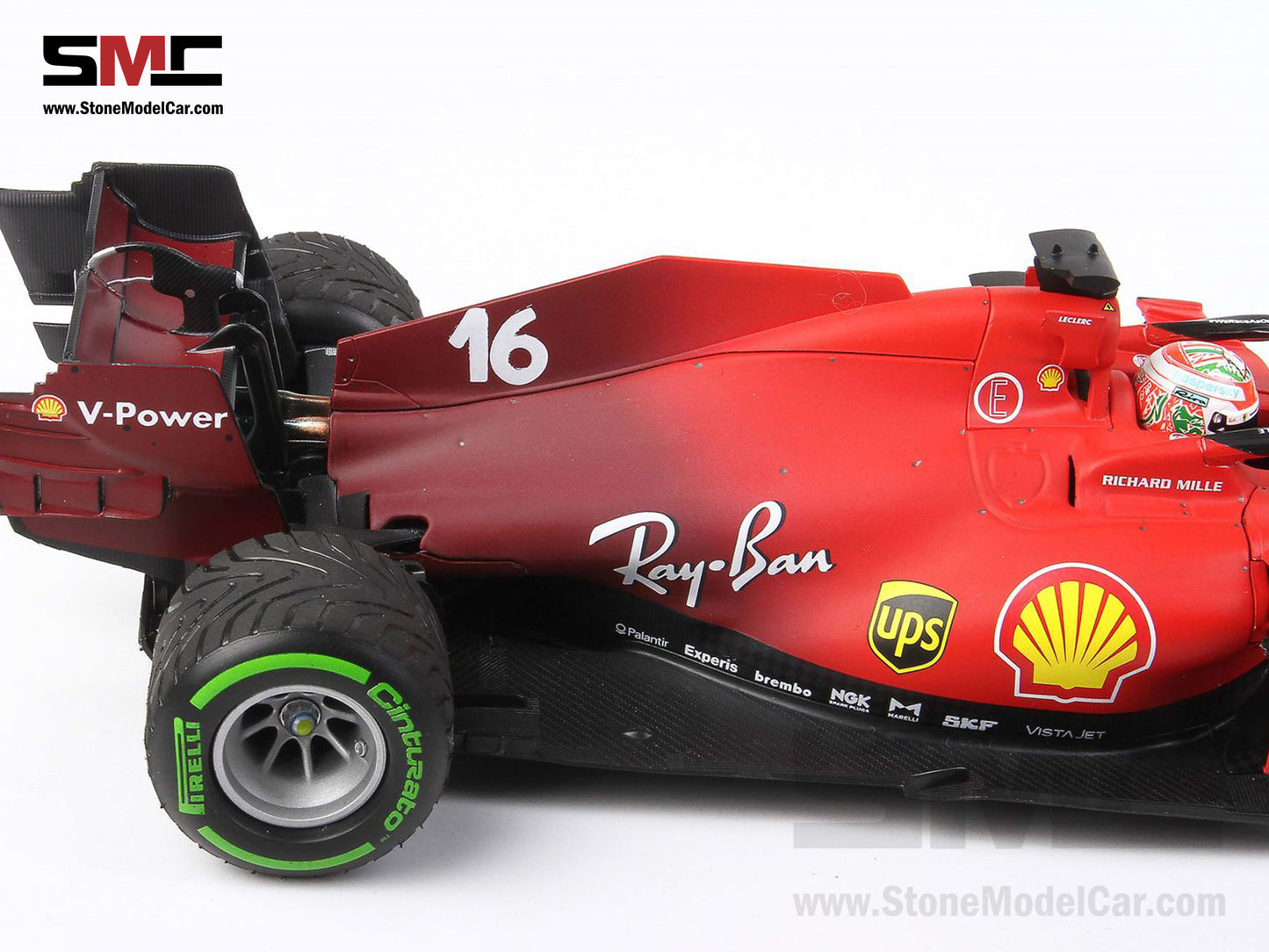 Ferrari F1 SF21 #16 Charles Leclerc Emilia Romagna GP 2021 1:18 BBR Intermediate Tires