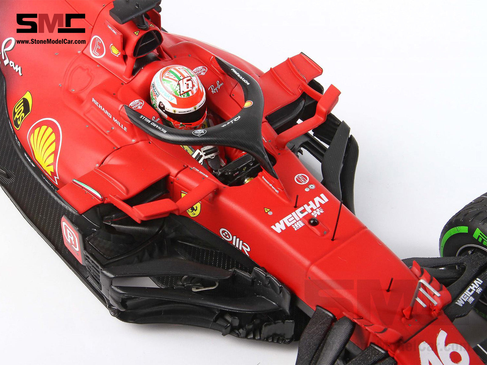 Ferrari F1 SF21 #16 Charles Leclerc Emilia Romagna GP 2021 1:18 BBR  Intermediate Tires