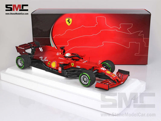 Ferrari F1 SF21 #16 Charles Leclerc Emilia Romagna GP 2021 1:18 BBR Intermediate Tires