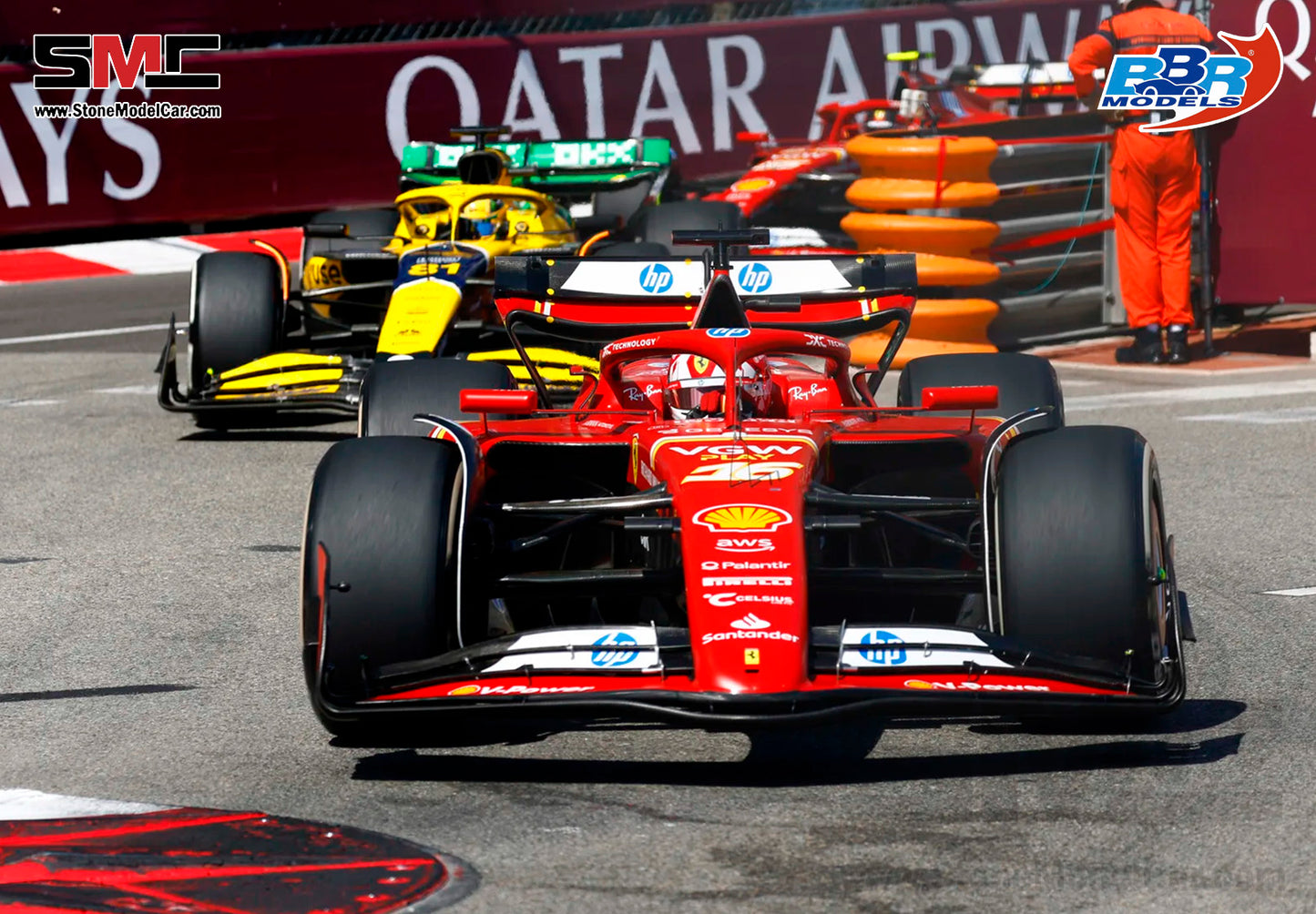 [Pre-Order] Ferrari F1 SF-24 #16 Charles Leclerc Winner Monaco GP 2024 BBR 1:18 Polifoam Packaging