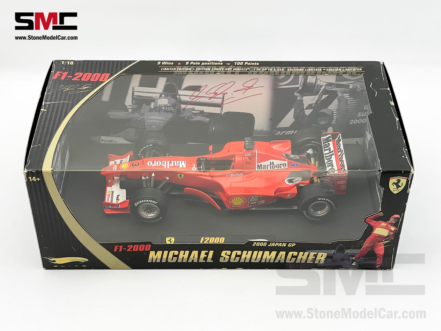 [Pre-Owned] Ferrari F1-2000 #3 Michael Schumacher Japan GP 2000 3x Times World Champion Hot Wheels Elite 1:18