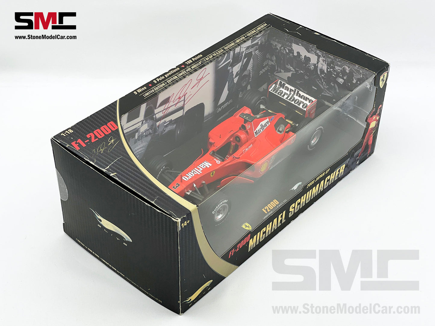 [Pre-Owned] Ferrari F1-2000 #3 Michael Schumacher Japan GP 2000 3x Times World Champion Hot Wheels Elite 1:18