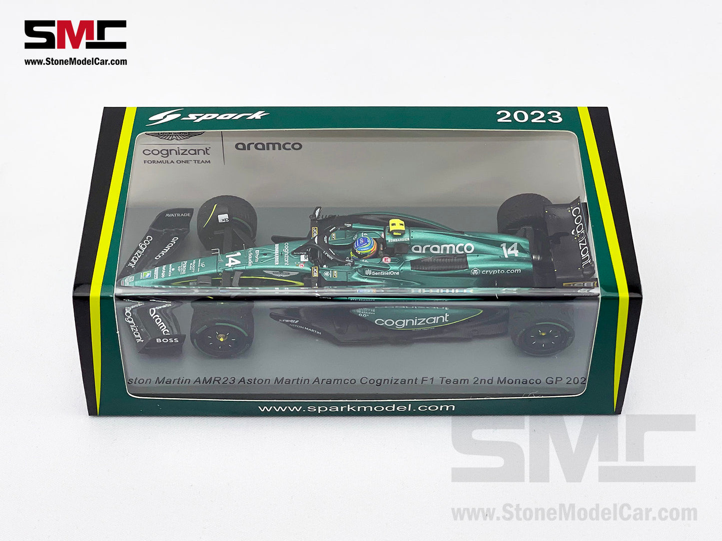 Aston Martin F1 AMR23 #14 Fernando Alonso Monaco GP 2nd 2023 1:43 Spark S8585