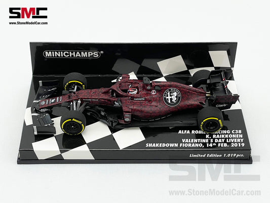 Alfa Romeo F1 C38 #7 Kimi Raikkonen Fiorano Shakedown Valentine's Test Livery 2019 1:43 MINICHAMPS