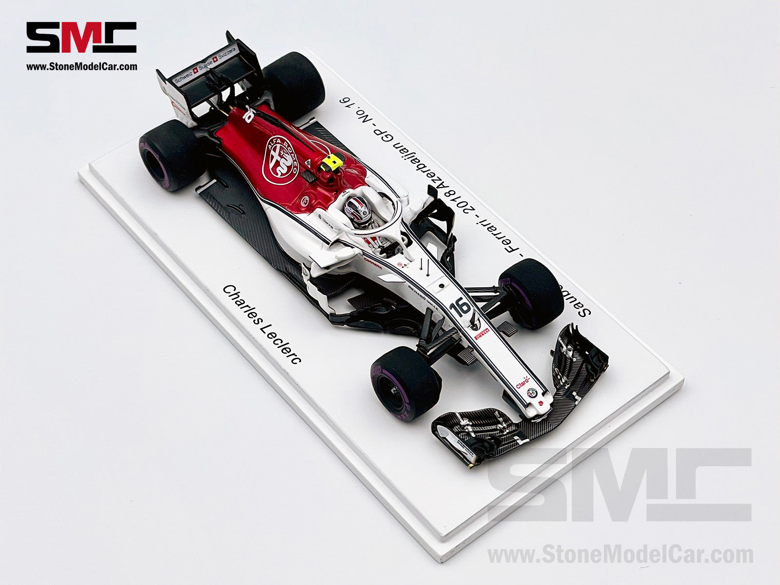 1:43 Spark Alfa Romeo C37 #16 Charles Leclerc Azerbaijan 6th 2018 