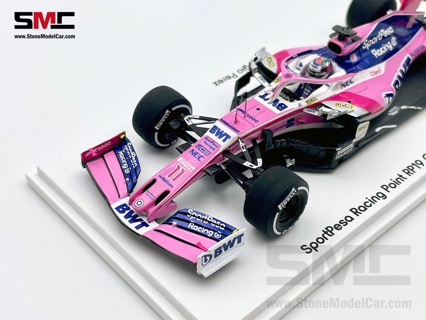 1:43 Spark BWT Racing Point RP19 #11 Sergio Perez Chinese GP 2019 F1 1000th GP