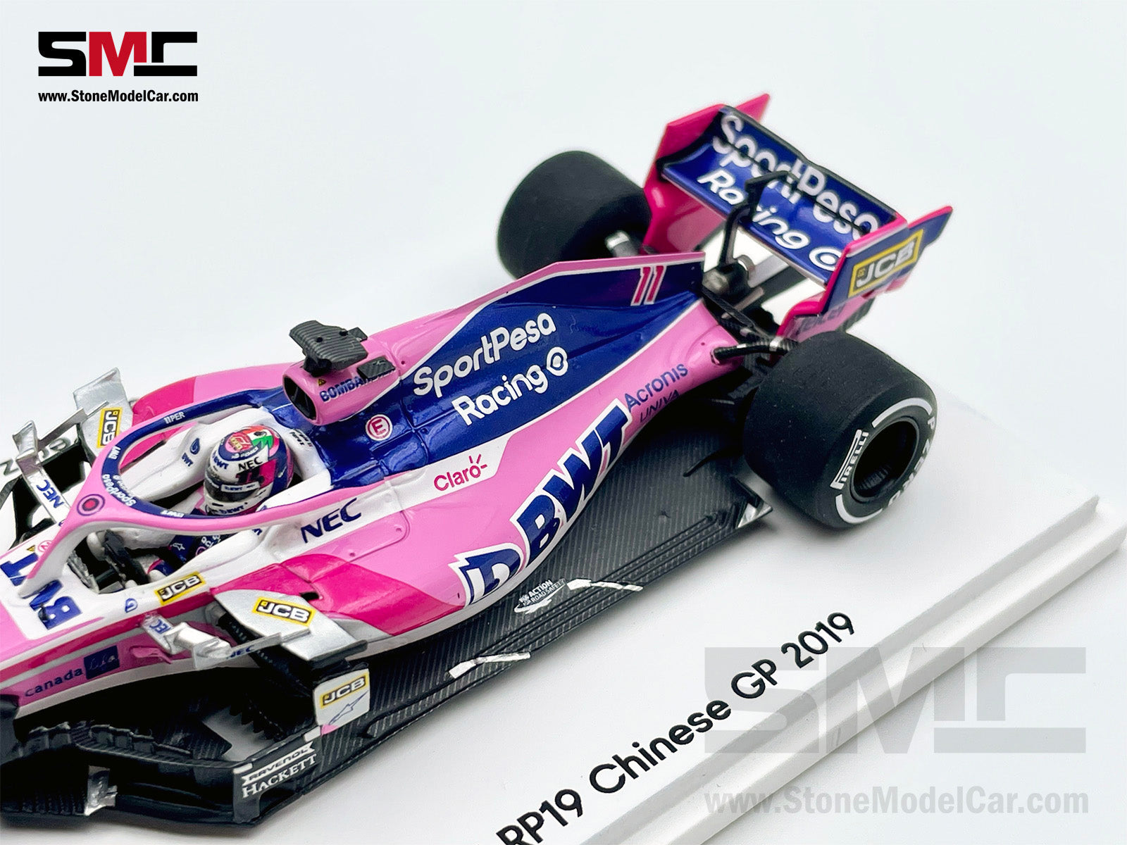 1:43 Spark BWT Racing Point RP19 #11 Sergio Perez Chinese GP 2019 F1 1000th  GP