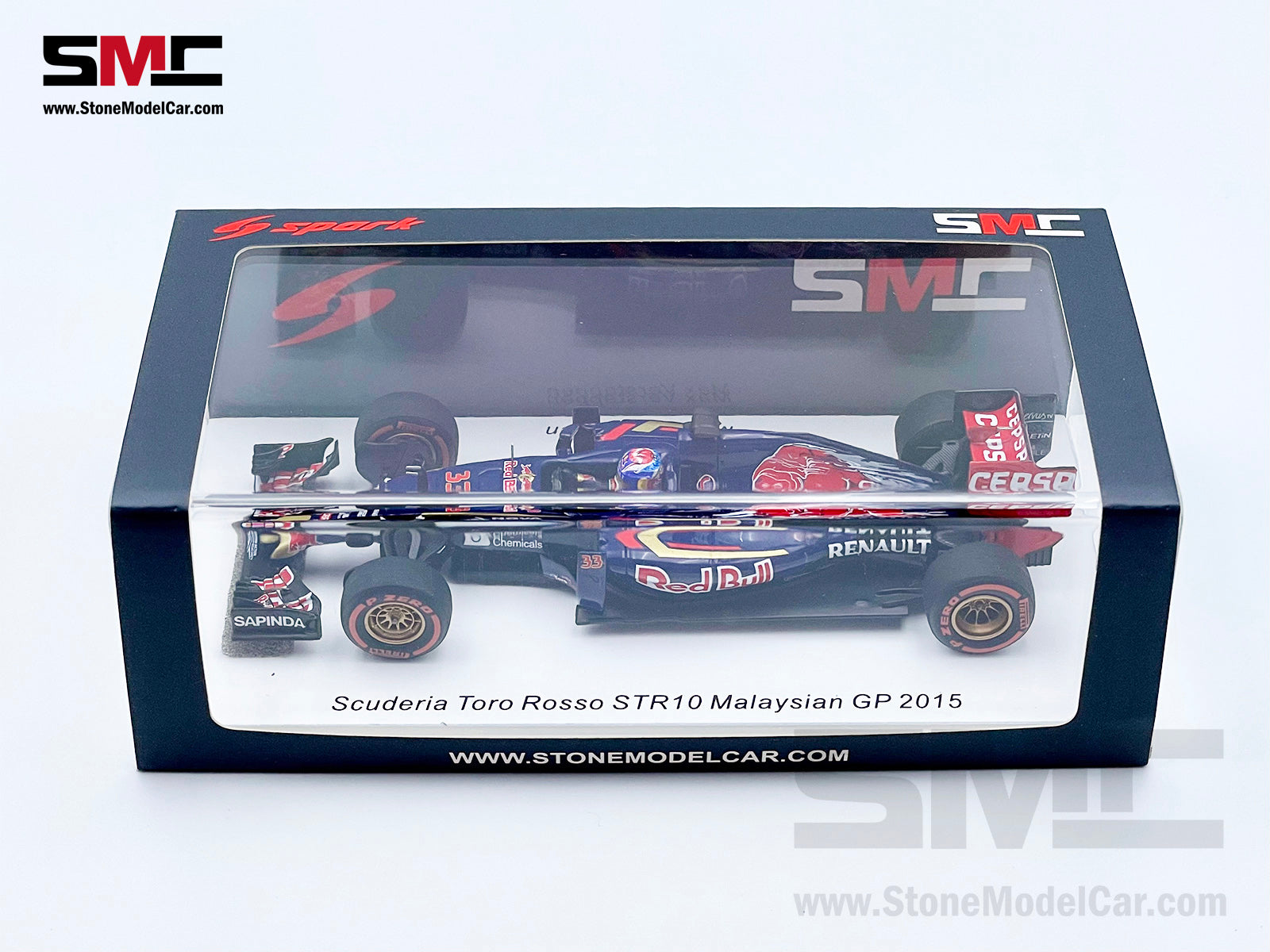 1:43 Spark Toro Rosso STR10 #33 Max Verstappen Malaysia 2015 F1 Younge –  Stone Model