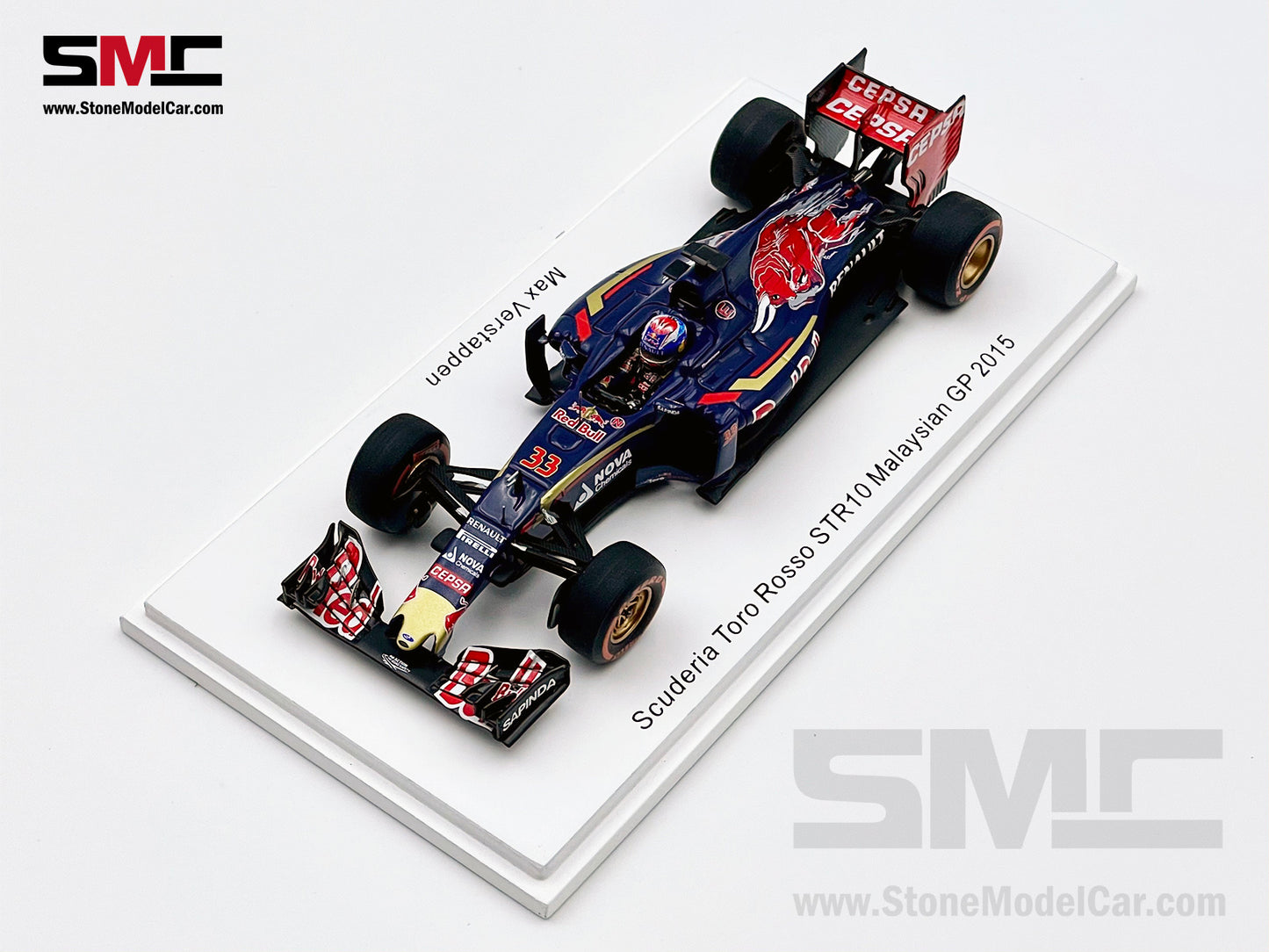 1:43 Spark Toro Rosso STR10 #33 Max Verstappen Malaysia 2015 F1 Youngest Point