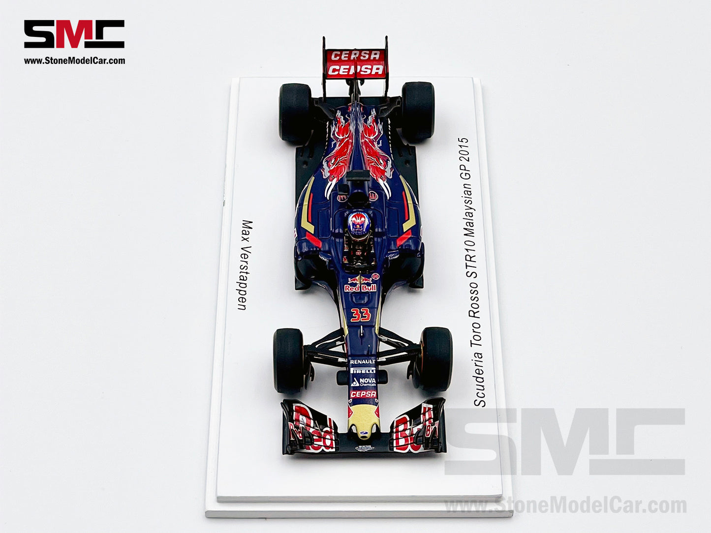 1:43 Spark Toro Rosso STR10 #33 Max Verstappen Malaysia 2015 F1 Youngest Point