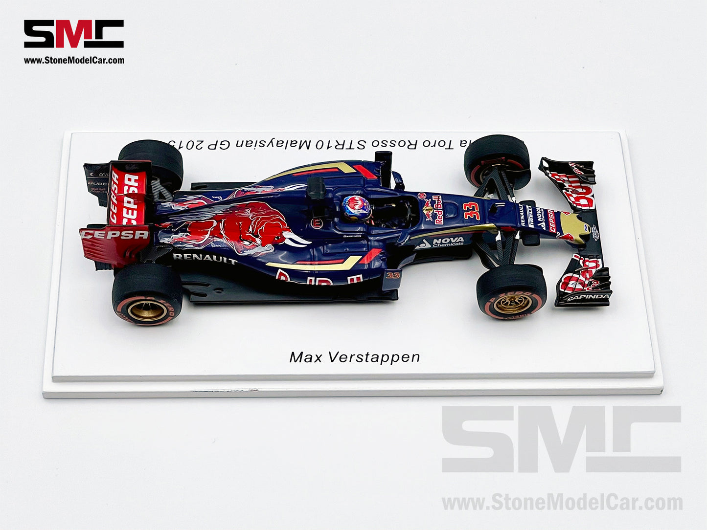 1:43 Spark Toro Rosso STR10 #33 Max Verstappen Malaysia 2015 F1 Youngest Point