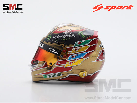 [Pre-Order] Mercedes F1 W08 #44 Lewis Hamilton Abu Dhabi GP 2017 4x Times World Champion Spark 1:5 Helmet