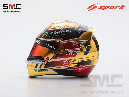 [Pre-Order] Mercedes F1 W09 #44 Lewis Hamilton Abu Dhabi GP 2018 5x Times World Champion Spark 1:5 Helmet