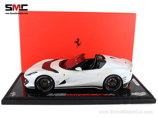 BBR Ferrari 812 Competizione A 2023 Matt White Onda Marina F1 #16 Charles Leclerc 1:18 Limited 16 Pcs