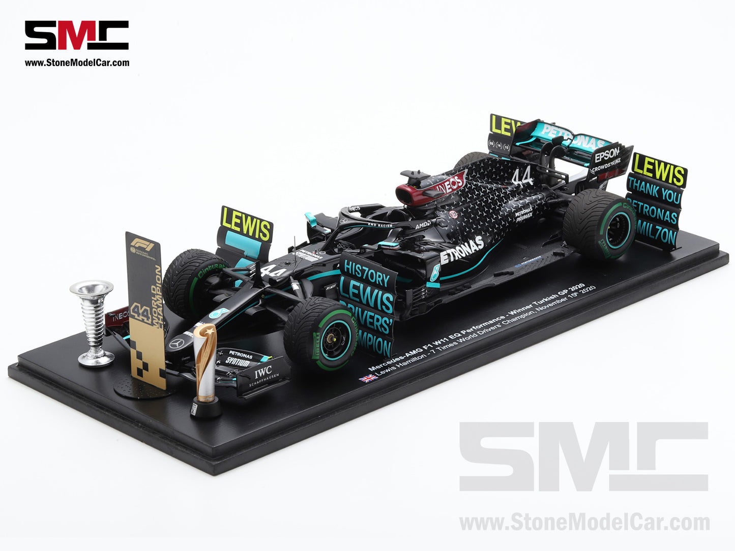 [Pre-Order] 2020 7x World Champion Mercedes F1 W11 #44 Lewis Hamilton Turkey GP 1:18 Spark Figure Special Edition