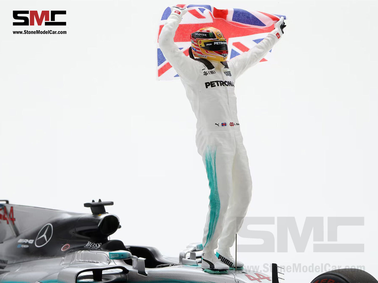 Mercedes F1 W08 #44 Lewis Hamilton Mexico GP 2017 4x World Champion 1:18 Spark with Figure