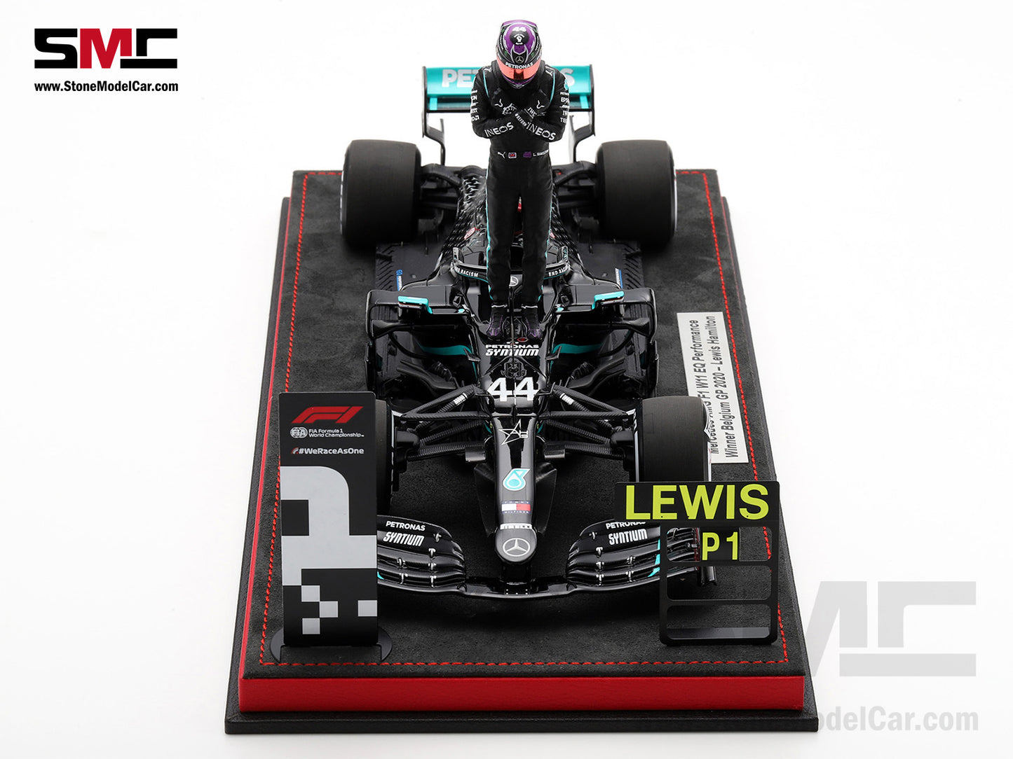 [Pre-Order] 2020 7x World Champion Mercedes F1 W11 #44 Lewis Hamilton Belgium GP 1:18 Spark Special Figure Edition