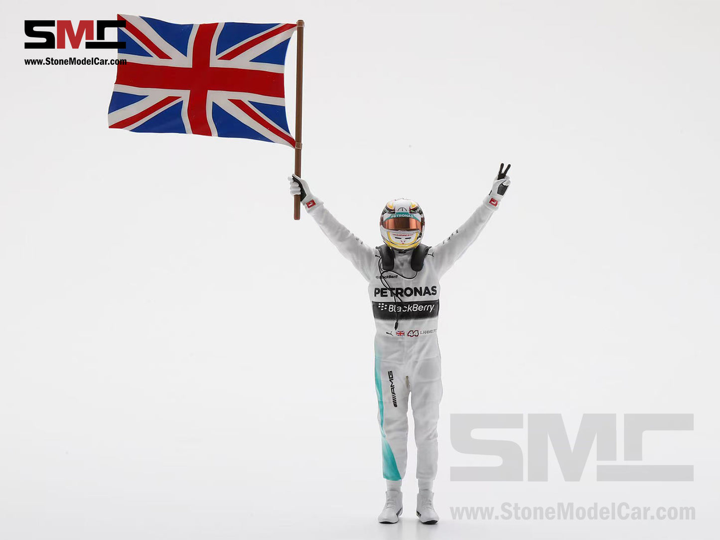 [Pre-Order] 2014 2x World Champion Mercedes F1 W05 #44 Lewis Hamilton Abu Dhabi GP 1:18 Spark with Figure