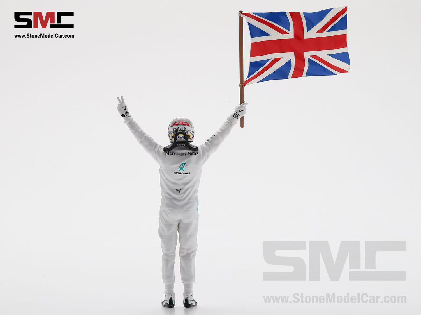 [Pre-Order] 2014 2x World Champion Mercedes F1 W05 #44 Lewis Hamilton Abu Dhabi GP 1:18 Spark with Figure