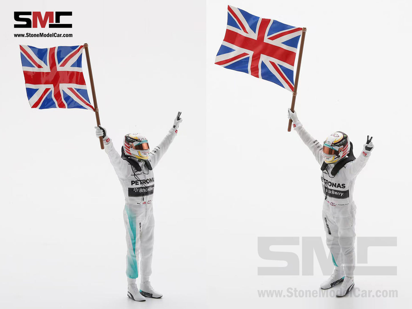 [Pre-Order] 2014 2x World Champion Mercedes F1 W05 #44 Lewis Hamilton Abu Dhabi GP 1:18 Spark with Figure