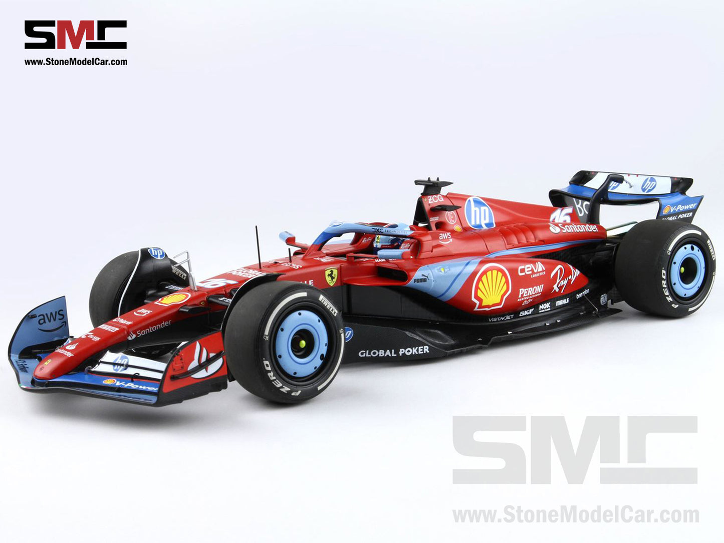 [Pre-Order] Ferrari F1 SF-24 #16 Charles Leclerc USA Miami GP 2024 BBR 1:18 Polifoam Packaging