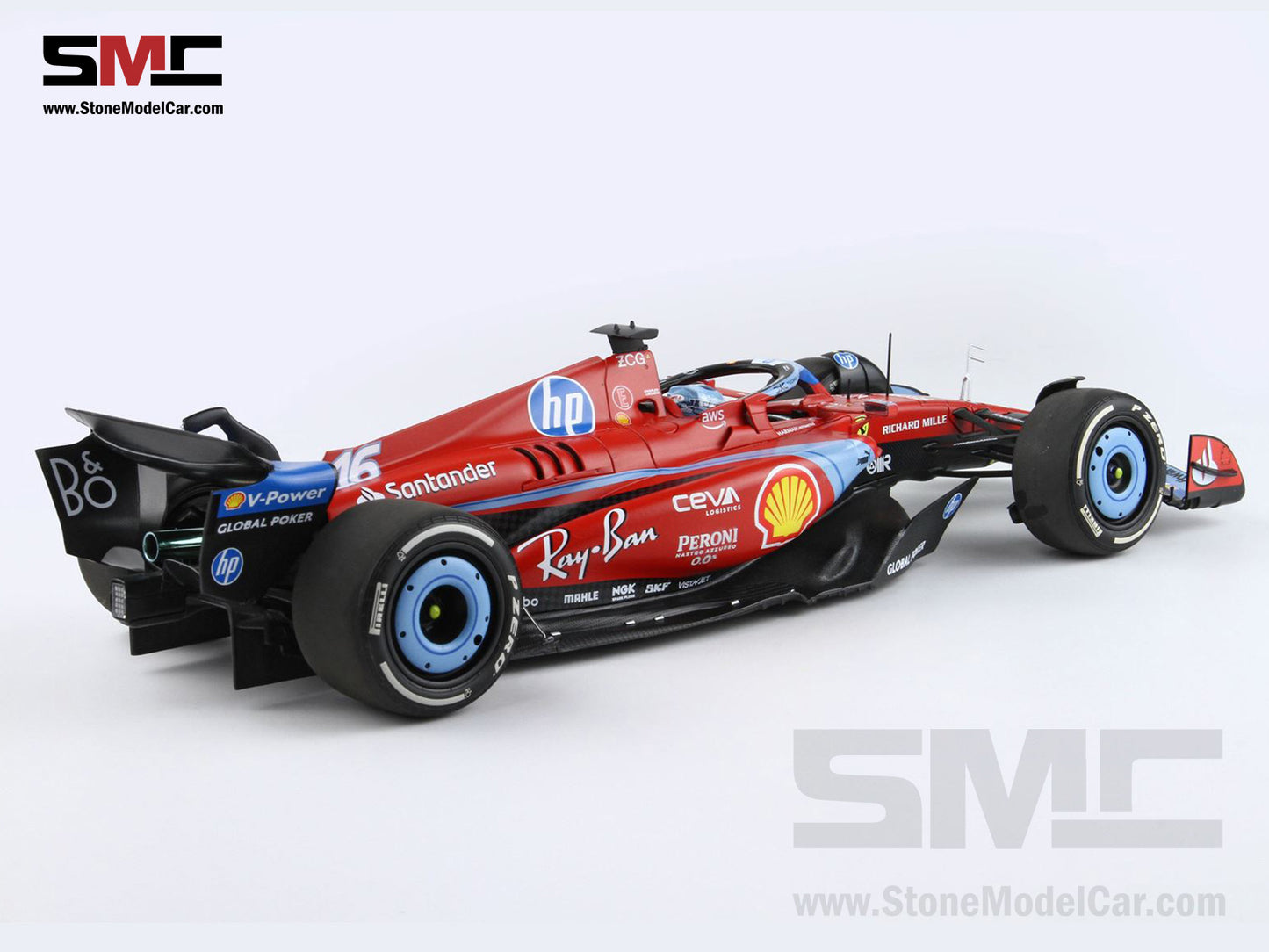 [Pre-Order] Ferrari F1 SF-24 #16 Charles Leclerc USA Miami GP 2024 BBR 1:18 Polifoam Packaging