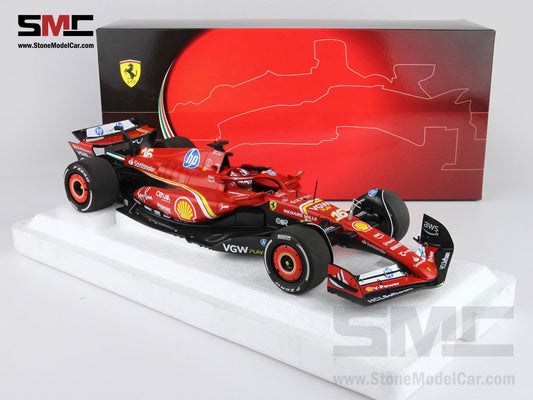 [Pre-Order] Ferrari F1 SF-24 #16 Charles Leclerc Winner Monaco GP 2024 BBR 1:18 Polifoam Packaging