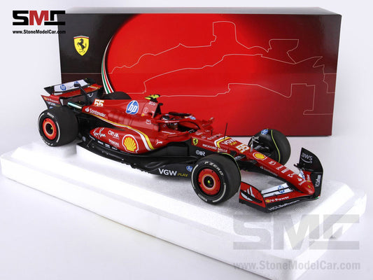 [Pre-Order] Ferrari F1 SF-24 #55 Carlos Sainz 3rd Monaco GP 2024 BBR 1:18 Polifoam Packaging