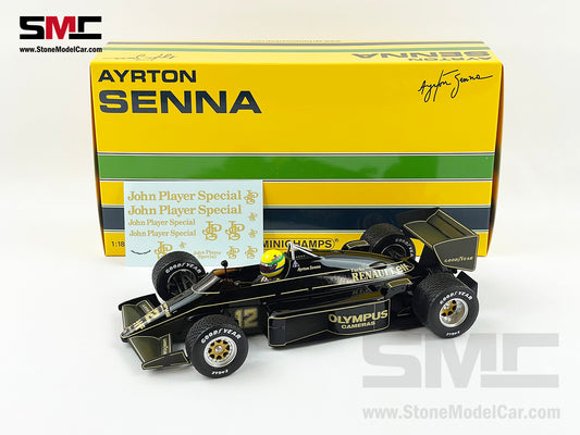 Lotus F1 97T #12 Ayrton Senna Portugal GP 1985 1st Career Win 1:18 MINICHAMPS