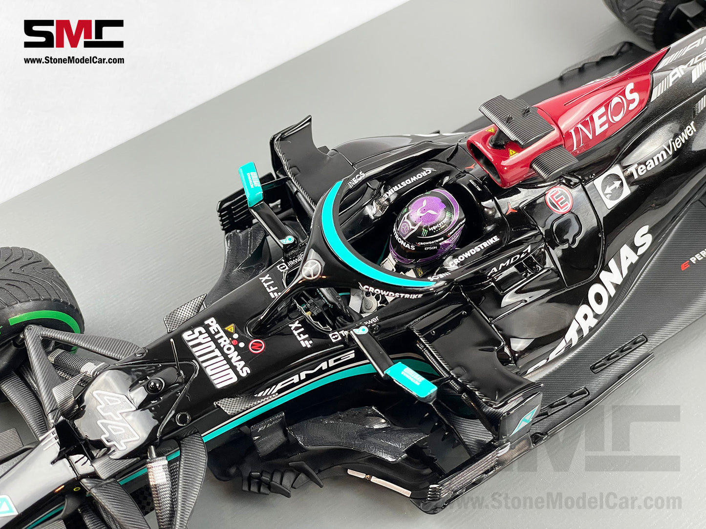 2021 Spark 1:18 Mercedes F1 W12 #44 Lewis Hamilton Russia 100th GP Winner 18S604