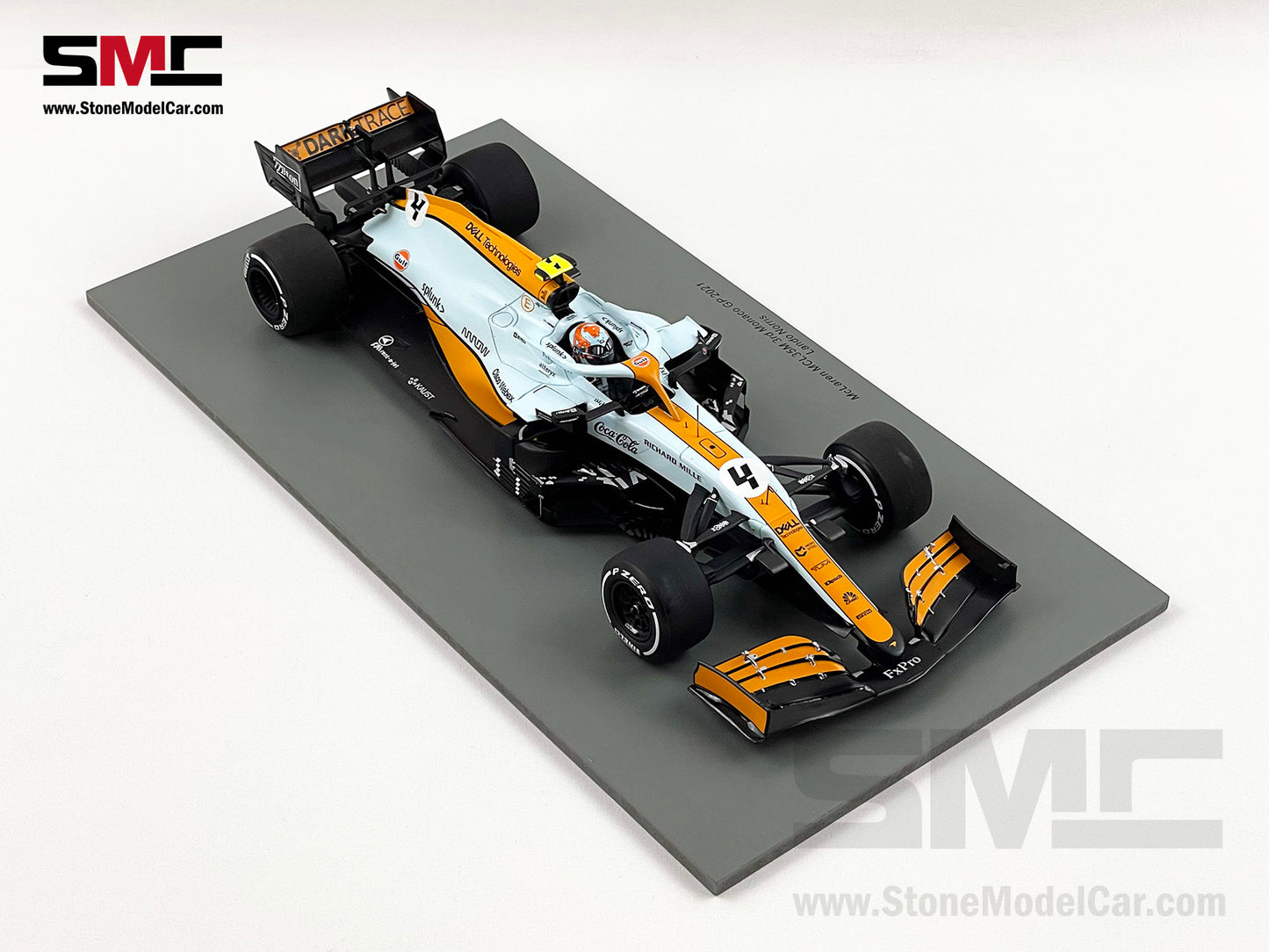 2021 Spark 1:18 Mclaren F1 MCL35M #4 Lando Norris Monaco GP Podium Gulf Livery 18S597